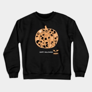 Pumpkin with paw prints Crewneck Sweatshirt